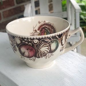 Vintage JOHNSON BROS HIS MAJESTY THANKSGIVING TURKEY Tea Cup, England